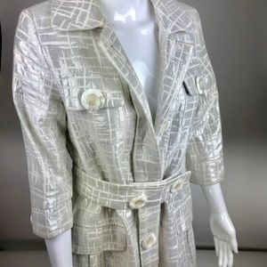Vertigo Paris Women silver metallic coat sz S